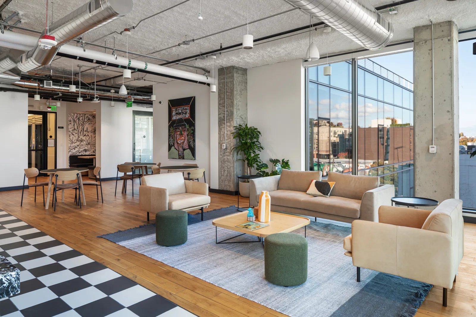 The lounge at CENTRL Capitol Hill.