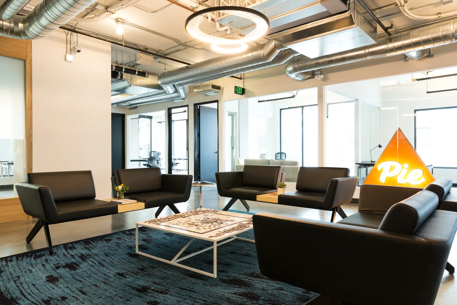 A lounge off the commons at CENTRL Eastside.