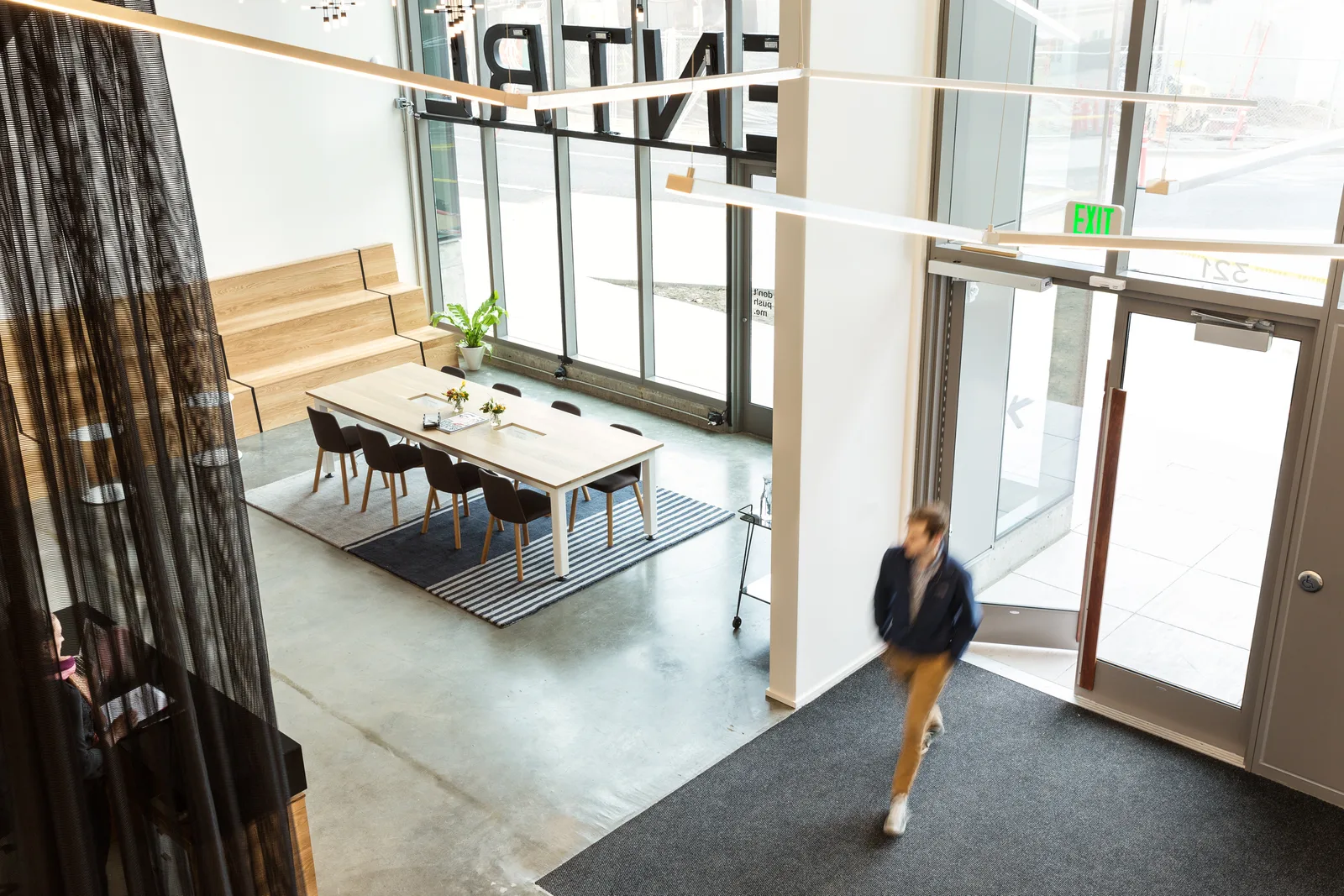 The entrance and lobby at CENTRL Eastside.