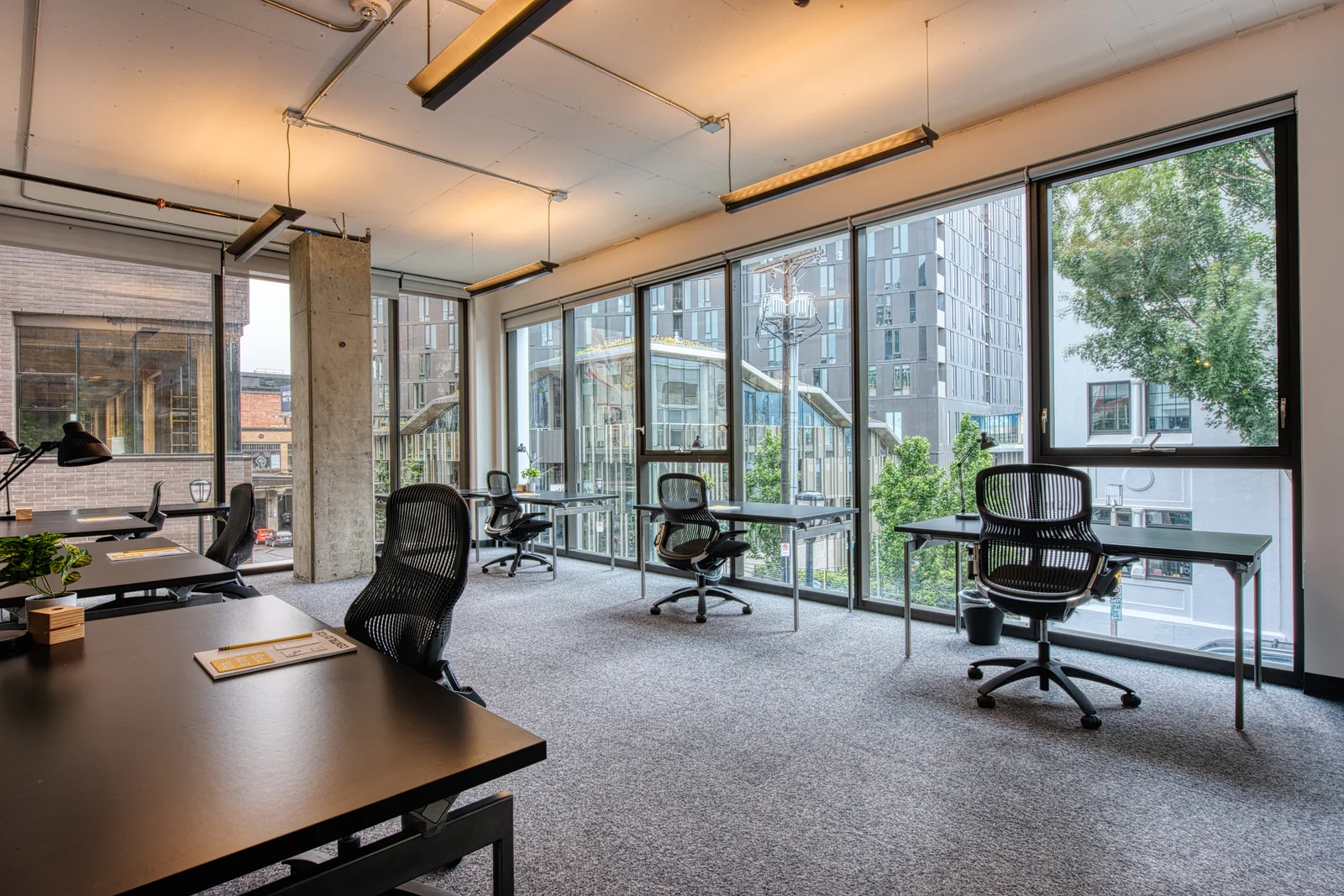 A team suite with city views at CENTRL Eastside.