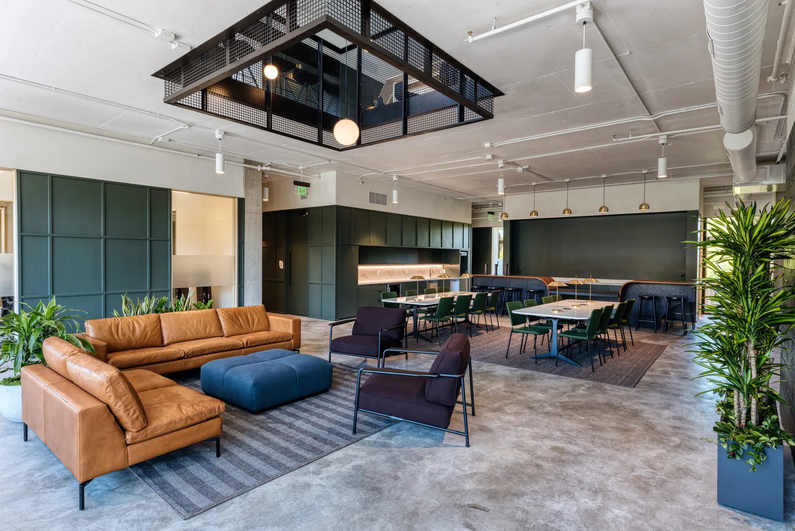 The lounge at CENTRL Lake Oswego.