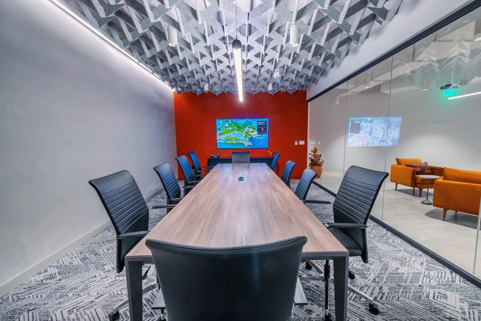 The boardroom at CENTRL South Bay II.