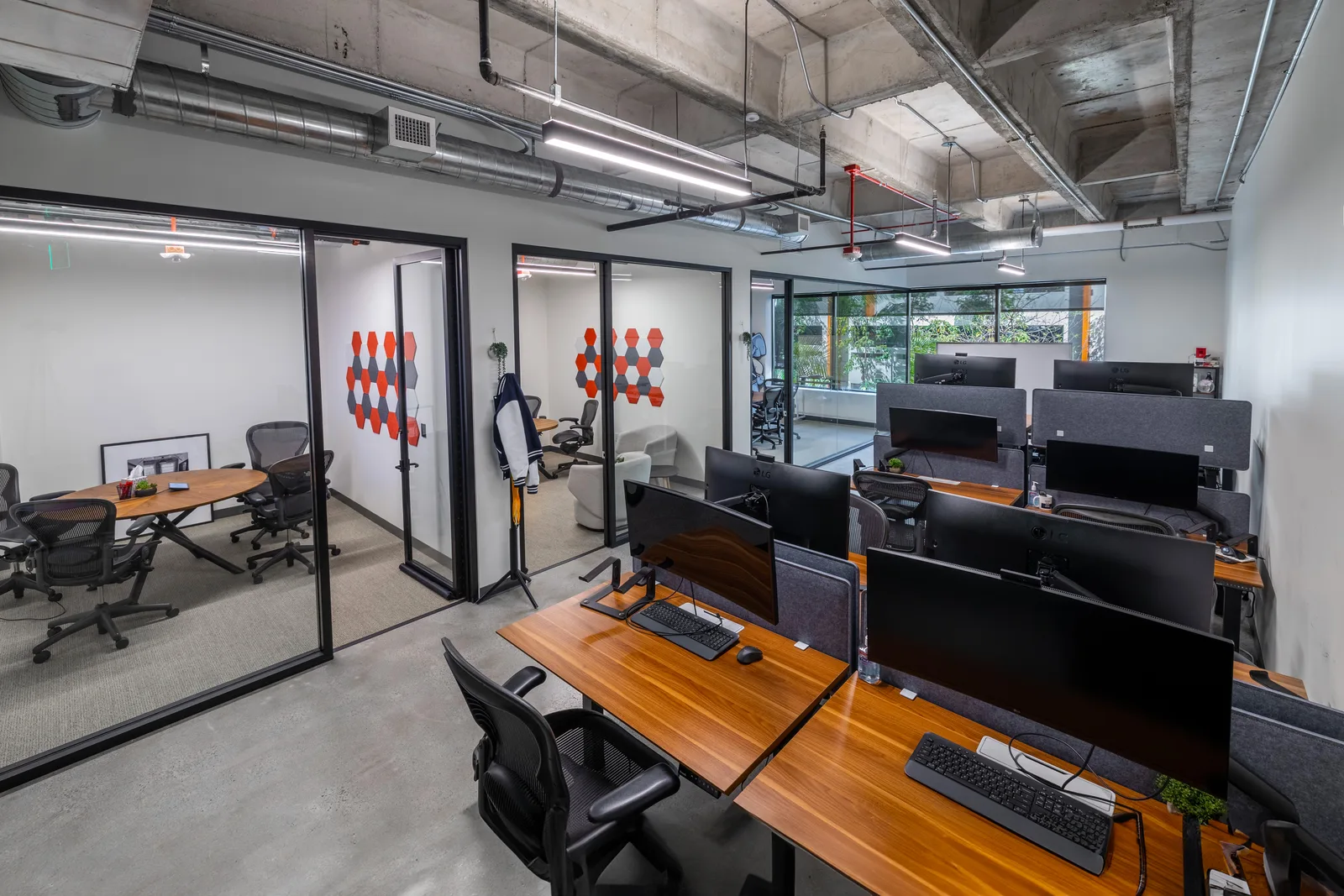 Shared desks at CENTRL South Bay.