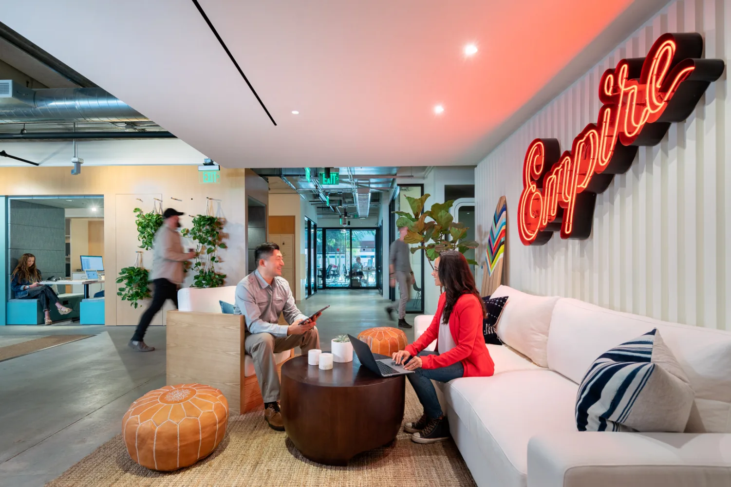 Members in the lounge at CENTRL South Bay.