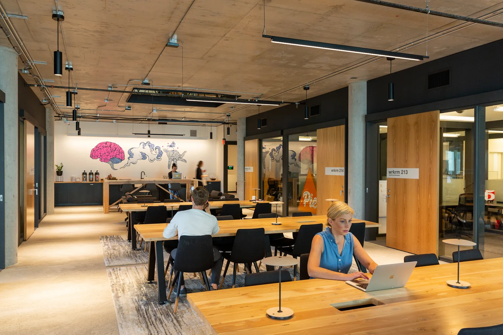 Members at the shared tables at CENTRL West End.
